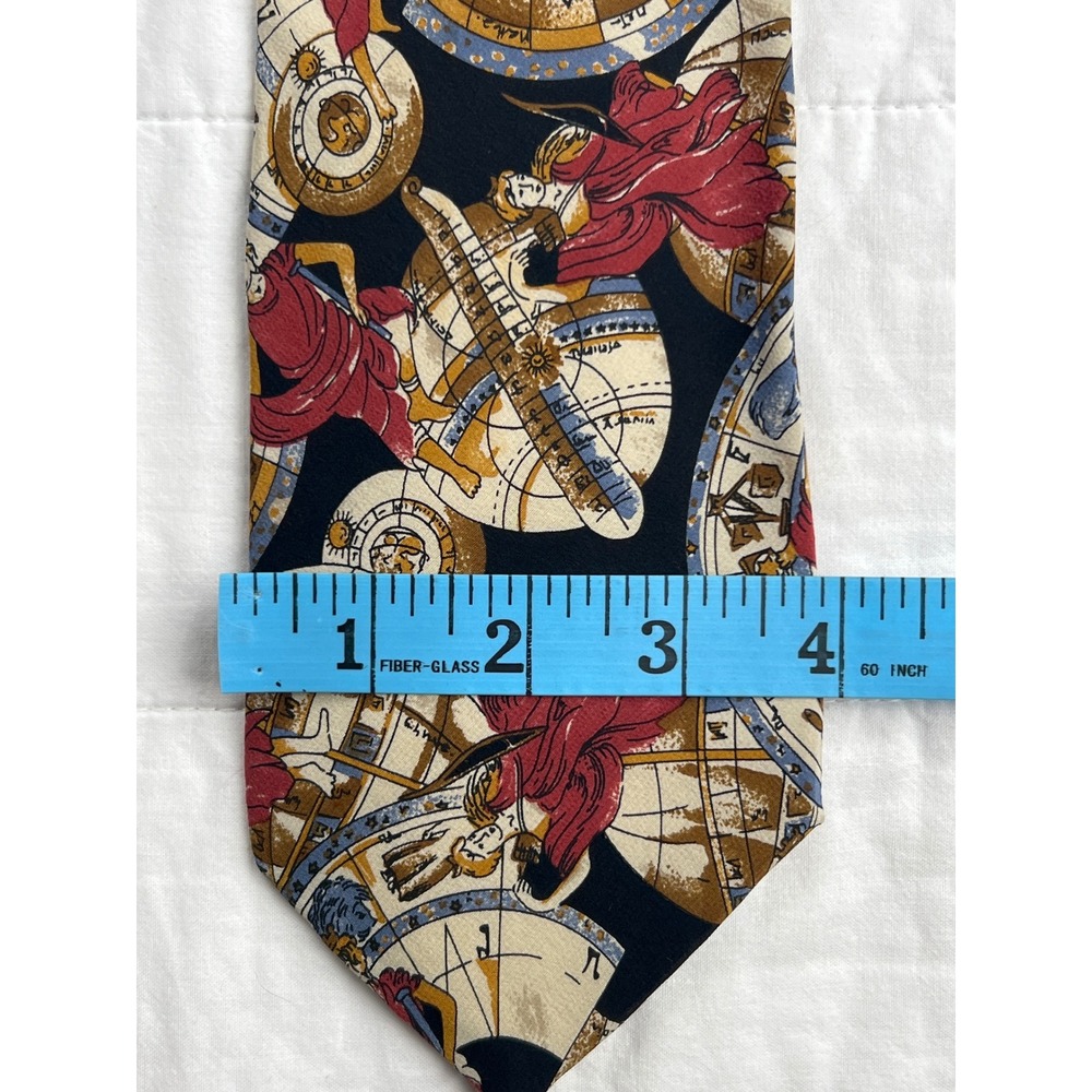 Vintage Kenneth Cole New York 100% Silk Tie Celestial Map Design Made in Italy - Picture 4 of 6
